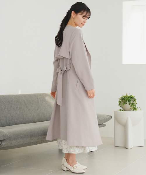 「TRUDEA」 トレンチコート MEDIUM ネイビー レディース_画像5