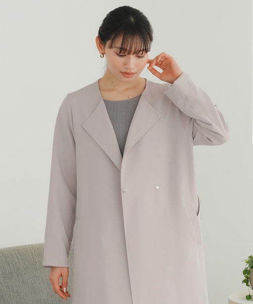 「TRUDEA」 トレンチコート MEDIUM ネイビー レディース_画像8