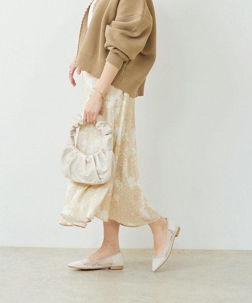 「menue」 フラットパンプス 24.5cm アイボリー レディース_画像5
