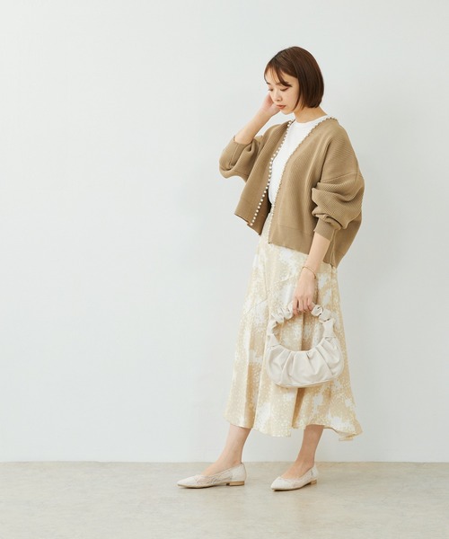 「menue」 フラットパンプス 24.5cm アイボリー レディース_画像7