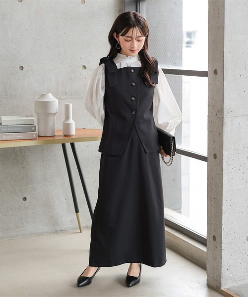 ワンピース 「 低身長向けサイズ 」 カップ付きキャミワンピース