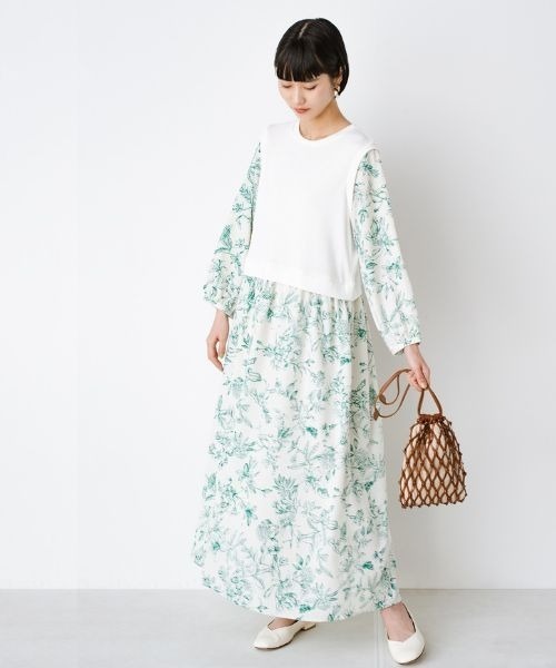 「ANNA LUNA」 ドッキングワンピース MEDIUM ホワイト レディース_画像4