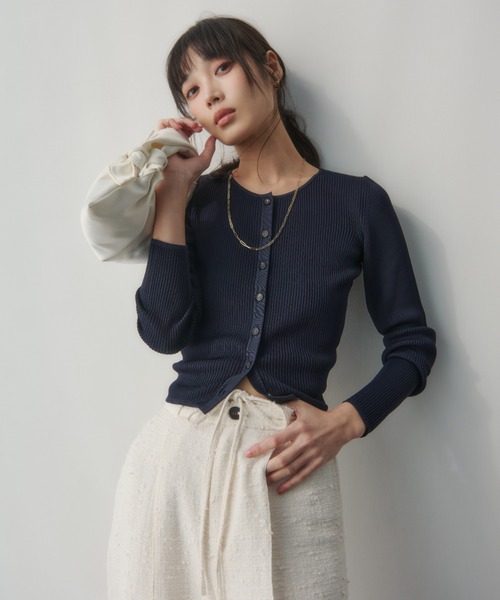 anuans（アニュアンス） パンツ ツイードリボンベルトパンツ