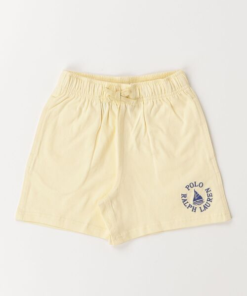パンツ ロゴ コットン ジャージー ショートパンツ キッズ 子供服 男の子の画像