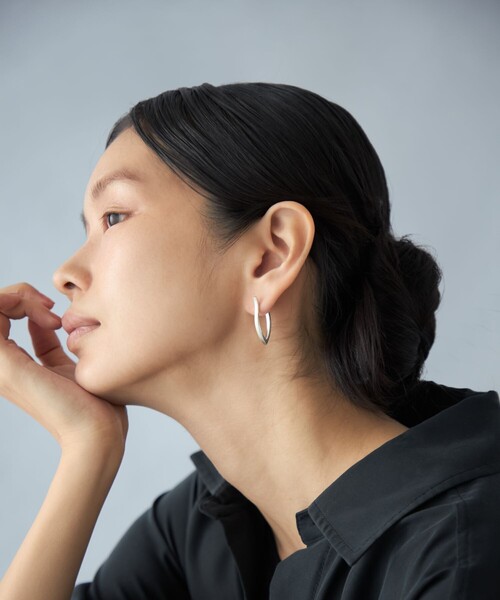 ピアス 「ラップピアス」 リーフ レディースの画像
