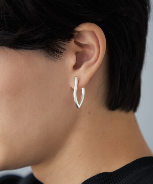 ピアス 「ラップピアス」 リーフ レディースの画像