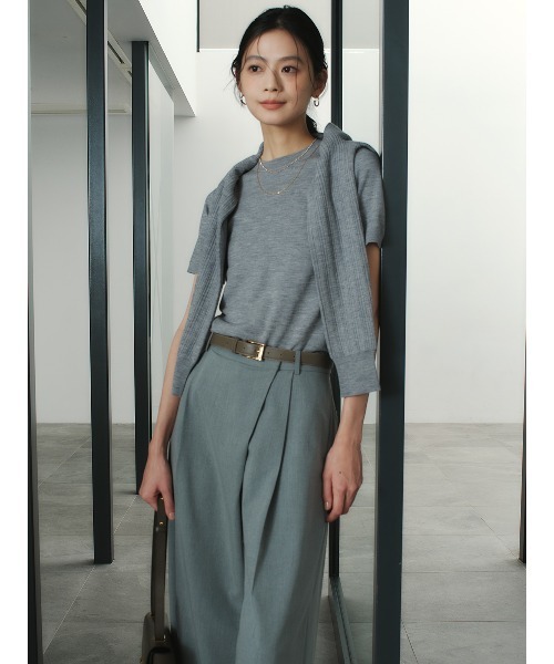 anuans（アニュアンス） パンツ アシメデザインワイドパンツ