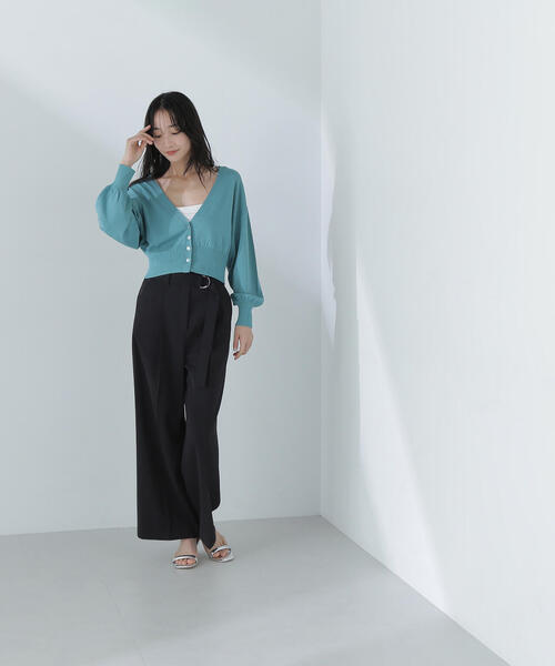 「NATURAL BEAUTY BASIC」 パンツ P/S ブラック レディース_画像3