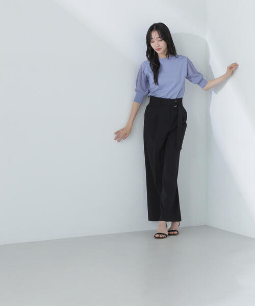 「NATURAL BEAUTY BASIC」 パンツ P/S ブラック レディース_画像5
