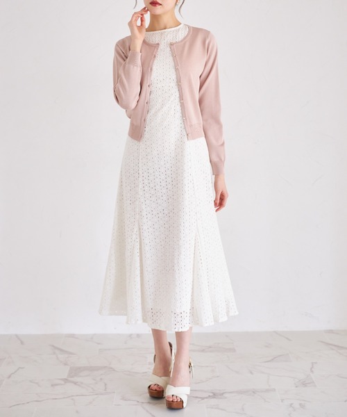 「tocco closet」 ノースリーブワンピース M ピンクベージュ レディース_画像7