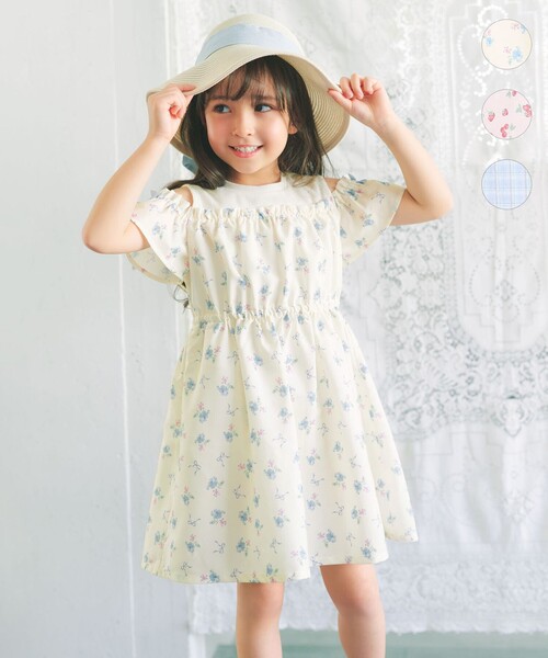 ジュニアワンピ　150 オンヨネ ANY（エニィ） ワンピース オンオフショルダーワンピース キッズ 子供