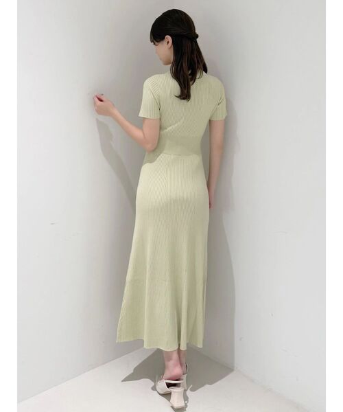 ワンピース ワイドリブスキッパーニットワンピースの画像