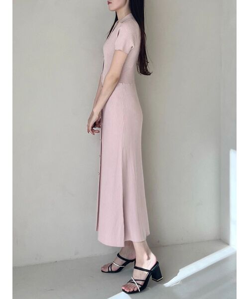 ワンピース ワイドリブスキッパーニットワンピースの画像