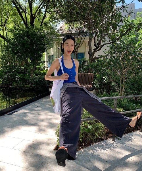 「LONSLAN」 パンツ S グレイッシュベージュ レディース_画像5