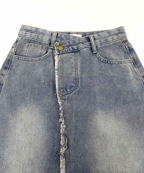 「NANEA」 デニムスカート LARGE インディゴブルー レディース_画像5