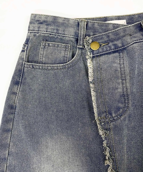「NANEA」 デニムスカート LARGE インディゴブルー レディース_画像6
