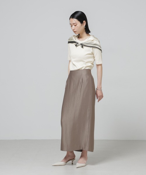 tシャツ Anti Soaked(R) 汗染み防止クルーネックリブTシャツ レディースの画像