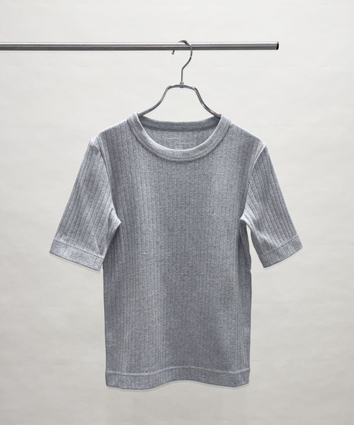 tシャツ Anti Soaked(R) 汗染み防止クルーネックリブTシャツ レディースの画像