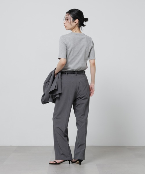 tシャツ Anti Soaked(R) 汗染み防止クルーネックリブTシャツ レディースの画像