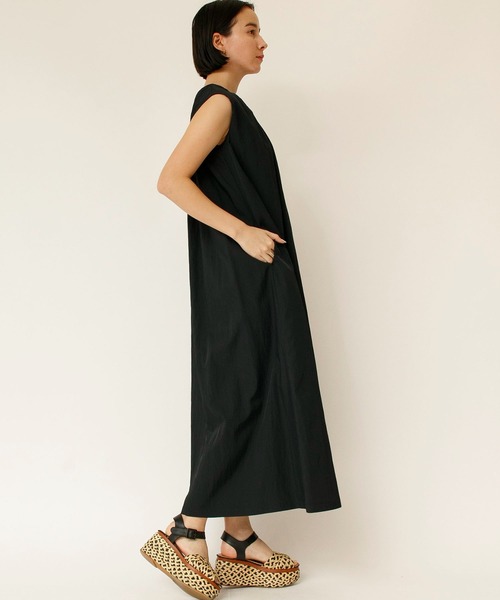 「Johnbull」 ノースリーブワンピース SMALL ブルーグレー レディース_画像3