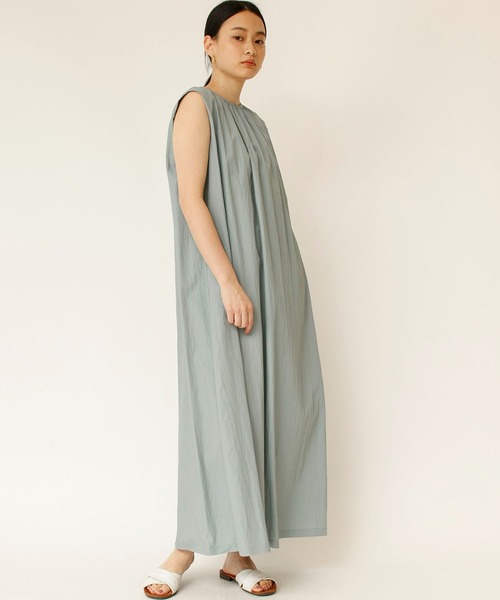 「Johnbull」 ノースリーブワンピース SMALL ブルーグレー レディース_画像9