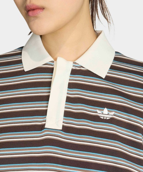 adidas（アディダス） ポロシャツ ポロ STRIPED OVZD LS POLO SHIRT