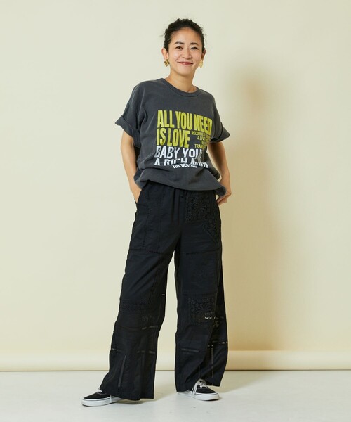 「Freada」 イージーパンツ ONE SIZE ブラック レディースの画像
