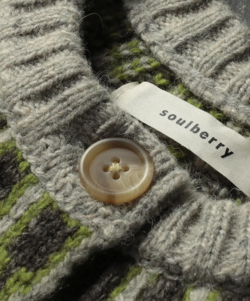 「soulberry」 ニットカーディガン L グレー レディース_画像8