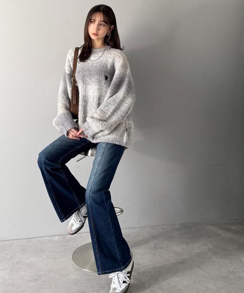 「Classical Origin」 長袖ニット LARGE グレー メンズ_画像6