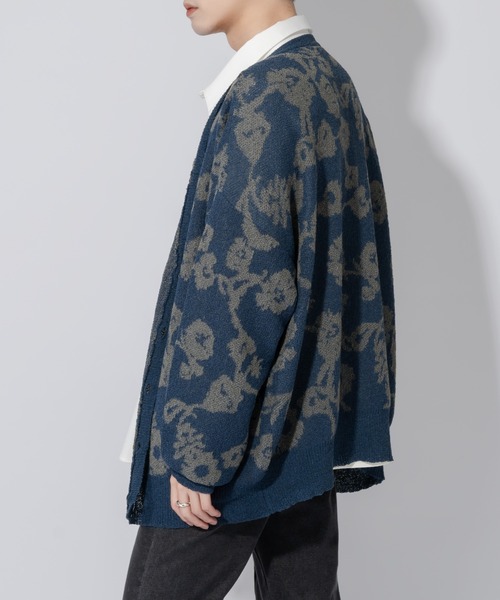 「Adoon plain」 ニットカーディガン MEDIUM ブラック メンズ_画像8