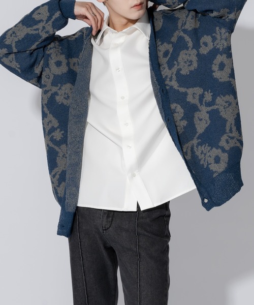 「Adoon plain」 ニットカーディガン MEDIUM ブラック メンズ_画像9