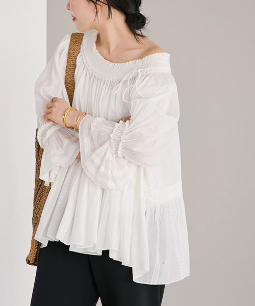 plage（プラージュ） ブラウス シャツ IND VOIL EMB ブラウス