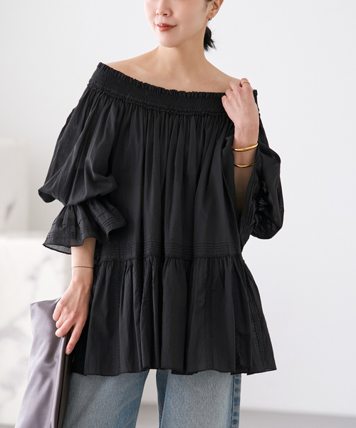 plage（プラージュ） ブラウス シャツ IND VOIL EMB ブラウス