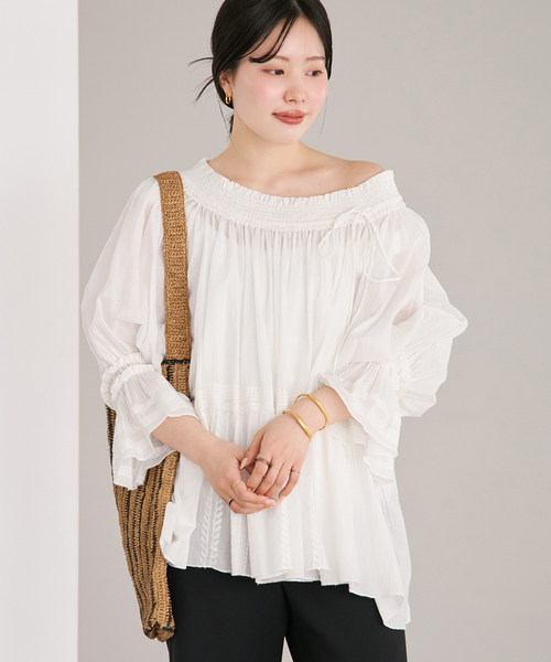 plage（プラージュ） ブラウス シャツ IND VOIL EMB ブラウス