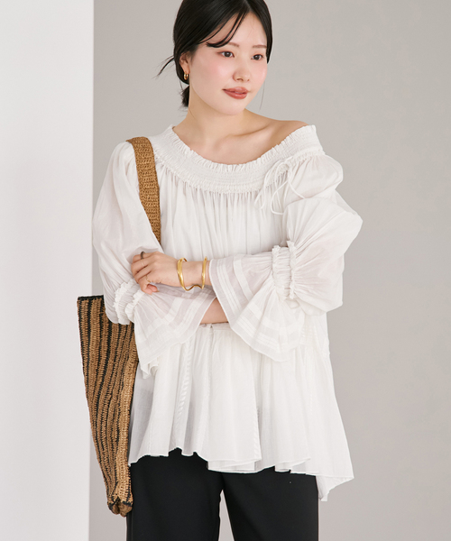 plage（プラージュ） ブラウス シャツ IND VOIL EMB ブラウス