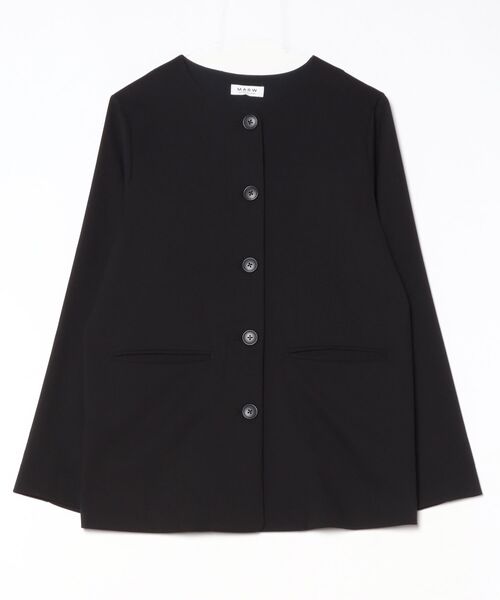 「MARW UNITED ARROWS」 ノーカラージャケット FREE ブラック レディース