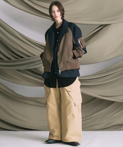 「MAISON SPECIAL」 長袖シャツ 2 グリーン メンズの画像