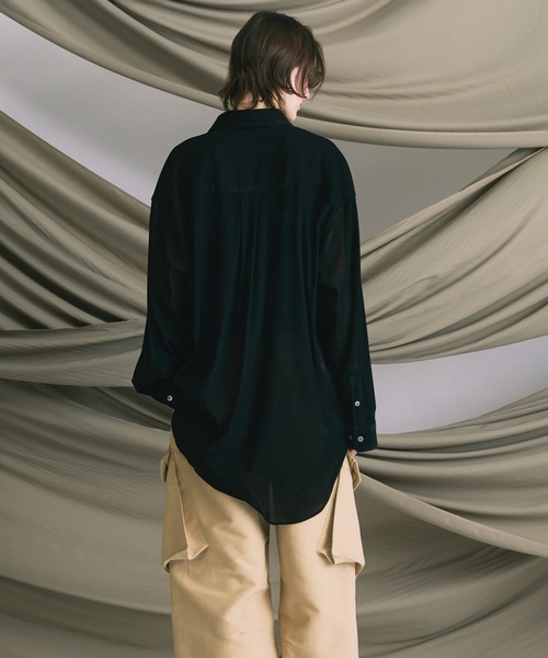 「MAISON SPECIAL」 長袖シャツ 2 グリーン メンズの画像