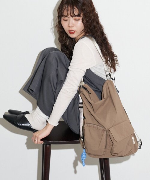 トートバッグ :「KAIRI企画」ミニショルダー付きマルチBAG レディースの画像