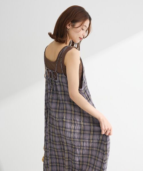 「Green Parks」 「chocol raffine robe」キャミソールワンピース FREE ネイビー レディース_画像7