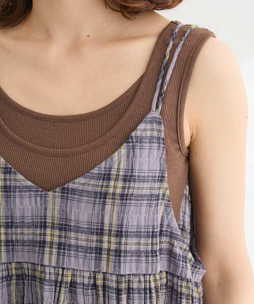 「Green Parks」 「chocol raffine robe」キャミソールワンピース FREE ネイビー レディース_画像9