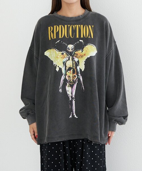 「RePRODUCTION LABEL」 スウェットカットソー FREE パープル レディース_画像9