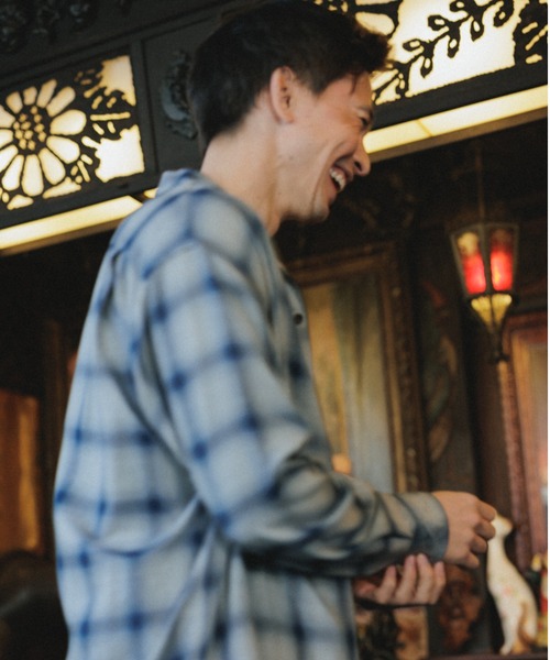 「WILD LIFE TAILOR Adam et Rope'」 長袖シャツ L グリーン系その他2 メンズ_画像3