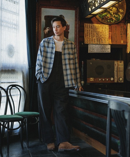 「WILD LIFE TAILOR Adam et Rope'」 長袖シャツ L グリーン系その他2 メンズ_画像4