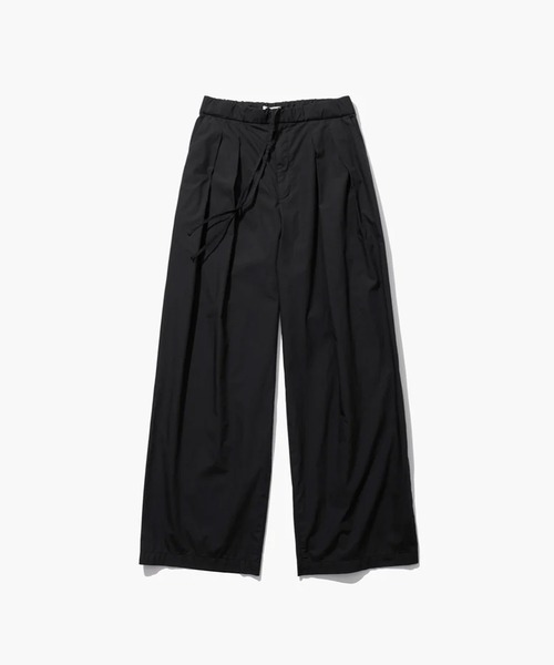 パンツ 「ATON/エイトン」NATURAL DYED COTTON LAWN TWO TUCKED PANTS/ナチュラルコットンツータックパンツの画像