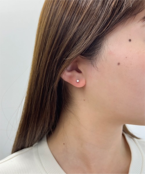 ピアス K10PG キュービックジルコニア ピアス レディースの画像