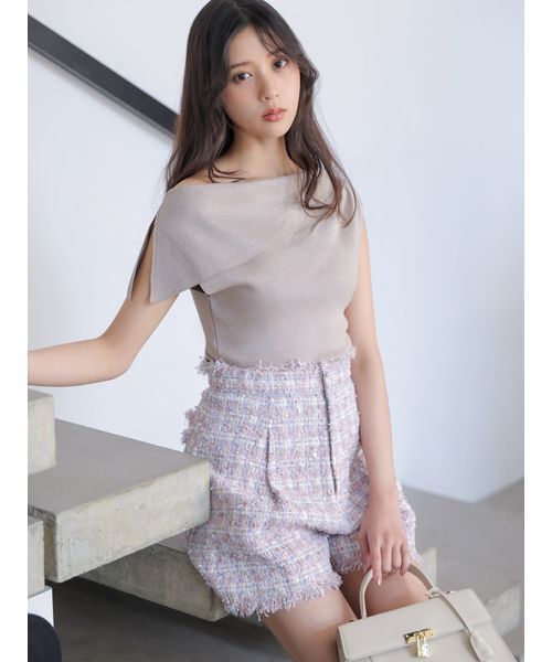 ファンシーツイードショーパン　スナイデル SNIDEL（スナイデル） パンツ 「HIGH QUALITY」ファンシーツイード