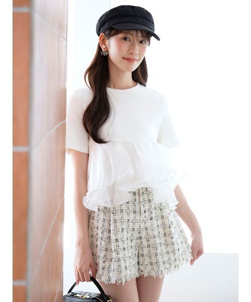 SNIDEL（スナイデル） パンツ 「HIGH QUALITY」ファンシーツイード 