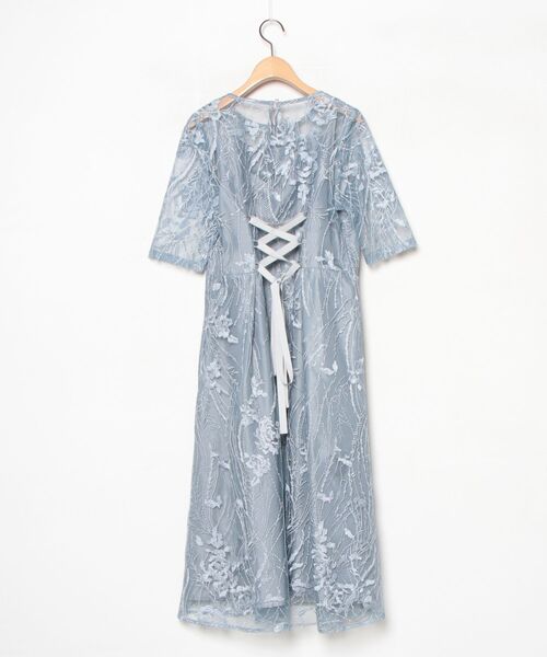 「PREFERIR」 半袖ワンピース SMALL ブルー レディース_画像2