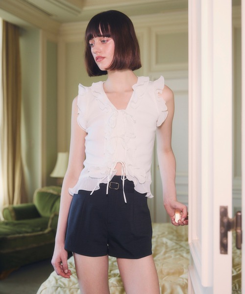 EIMY ISTOIRE（エイミーイストワール） パンツ BELTED SHORT PANTS